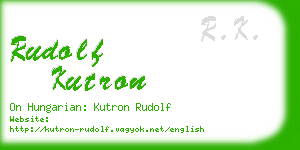 rudolf kutron business card